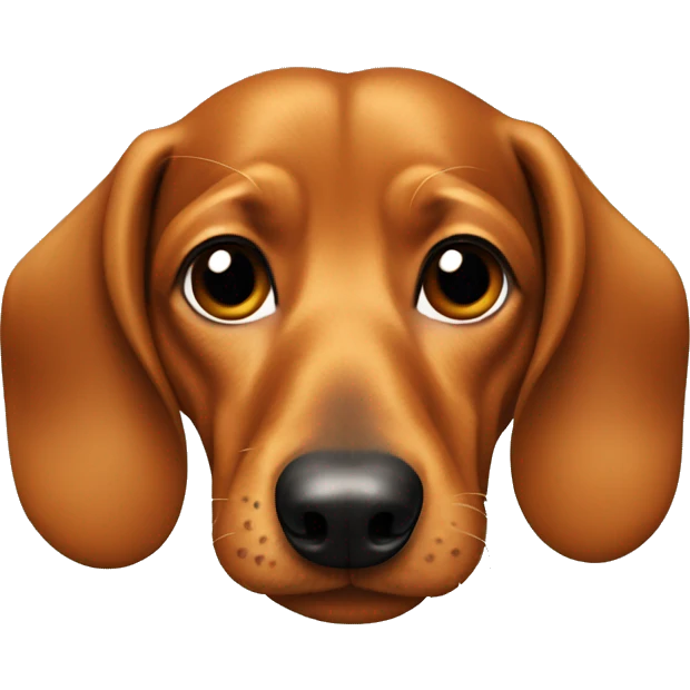 Daschund with moustache emoji