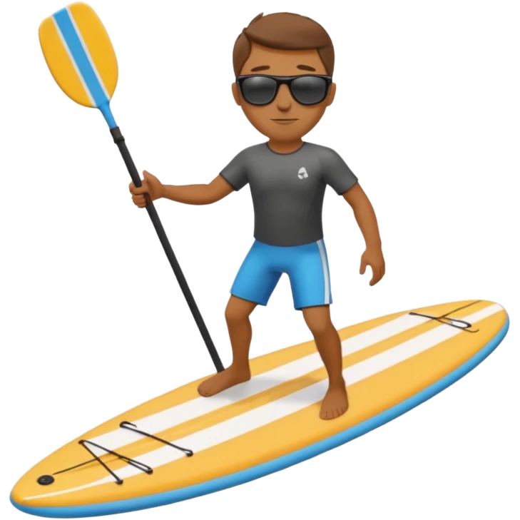 Men paddleboard emoji