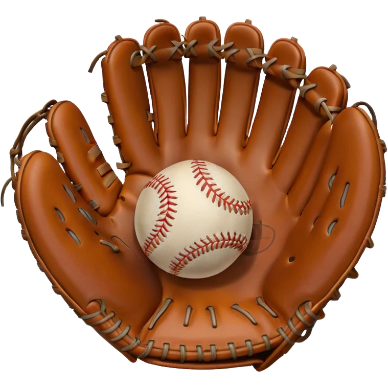 Baseball in a baseball glove emoji