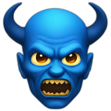 Demon blue emoji