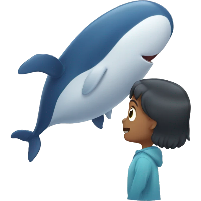A whale cheering for her boyfriend  emoji