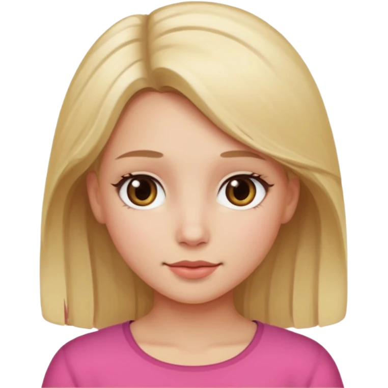 Girl blond long hars BRown eis emoji