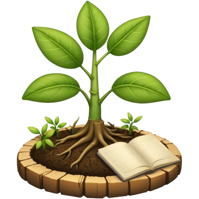 observation log with records about plant. Transparent background emoji