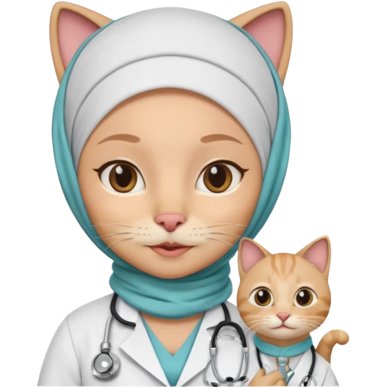 hijab cat doctor emoji