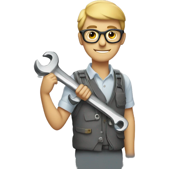 Nerd with spanner  emoji