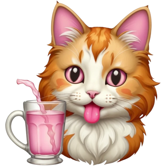 cat drinking mucha emoji