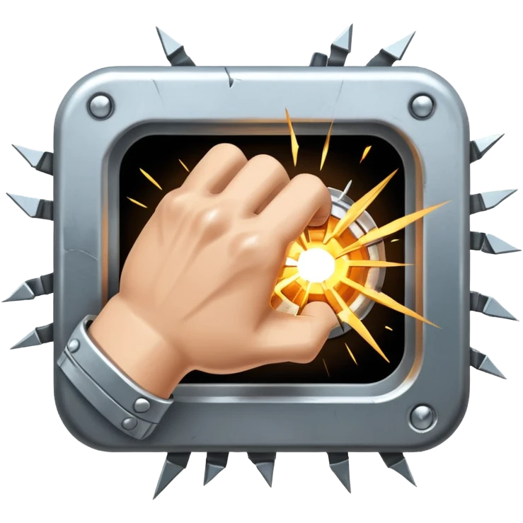 a sci fi themed fist punching through a module emoji