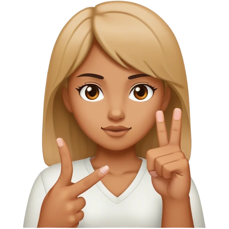 Girl throwing a middle finger  emoji