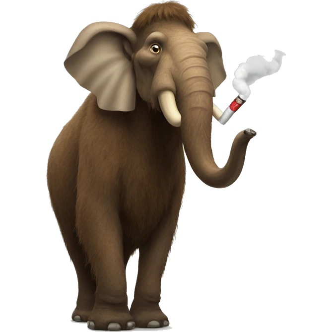 mammoth smoking a cigarette emoji