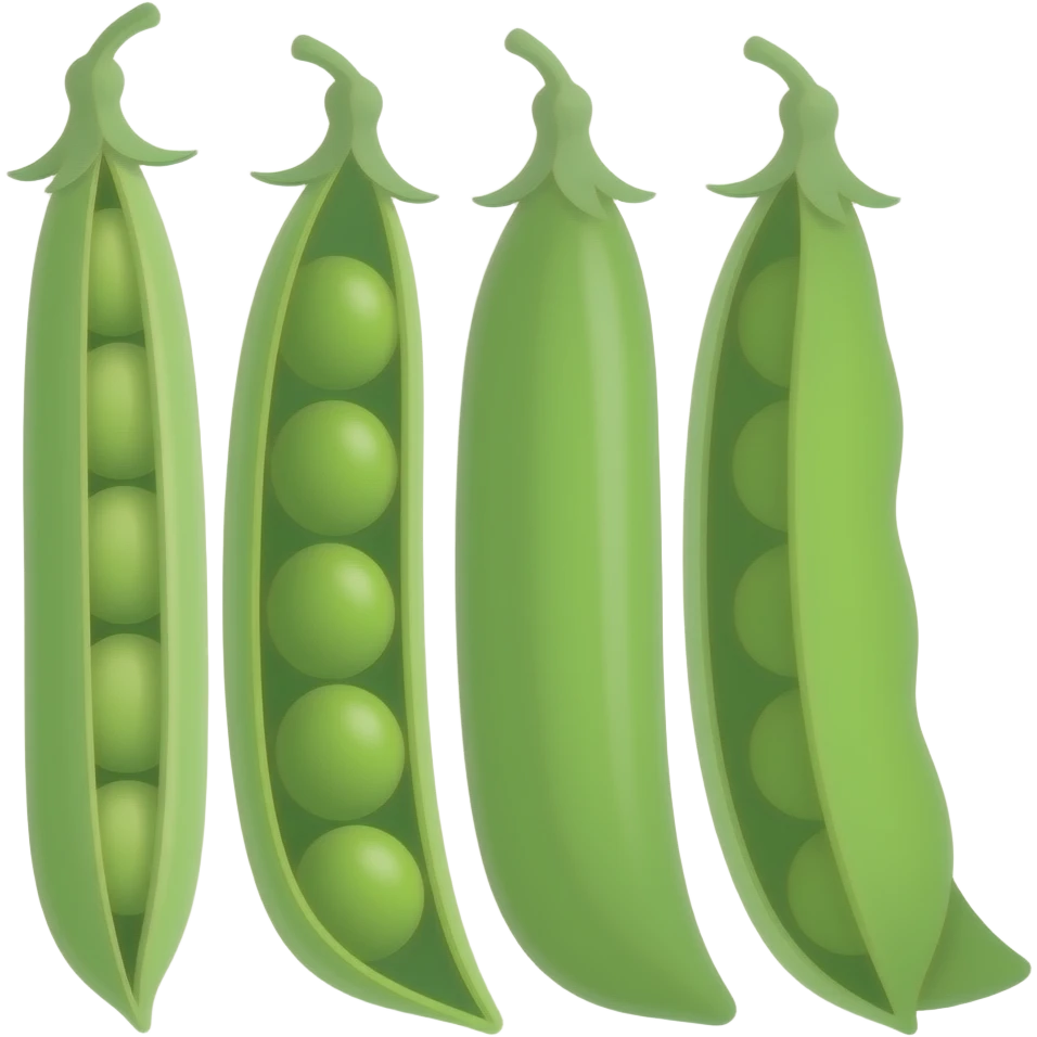 Flat peapods emoji