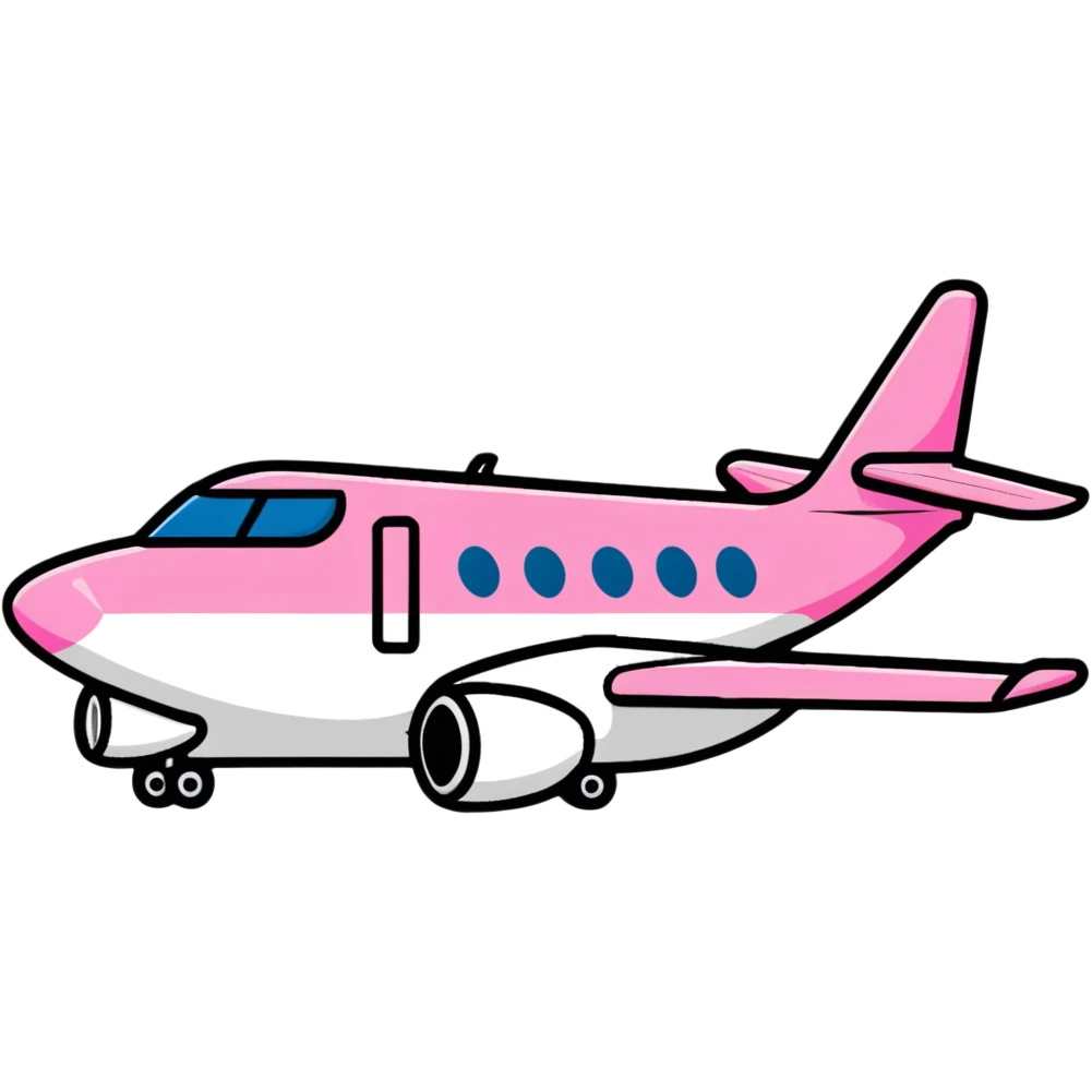 pink airplane emoji