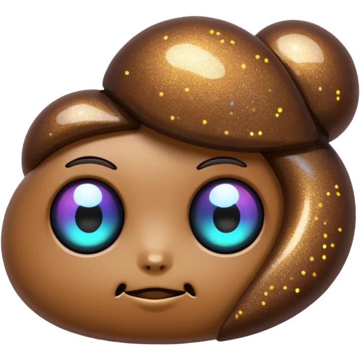 glitter poops brown cyberpunk emoji