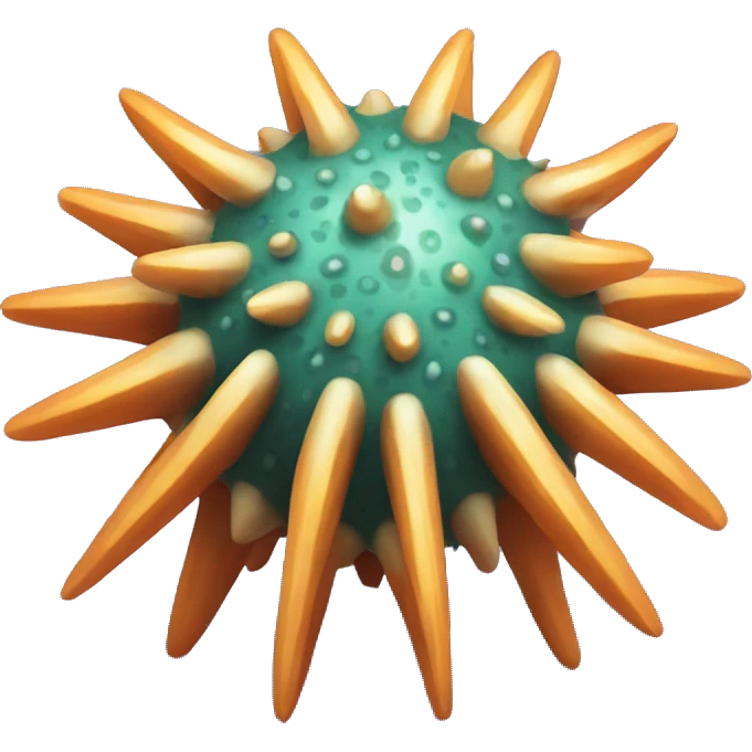 A sea urchin in google nota style emoji