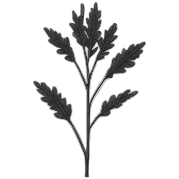 A dried plant in black emoji