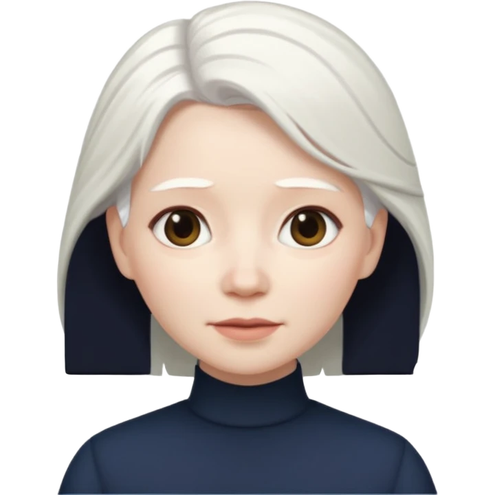 Woman: White Hair Memoji emoji
