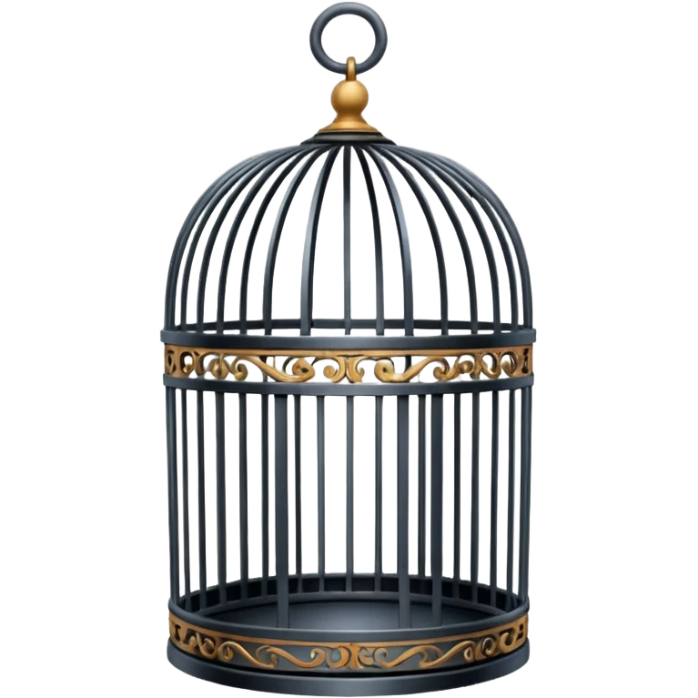 A round bird cage emoji