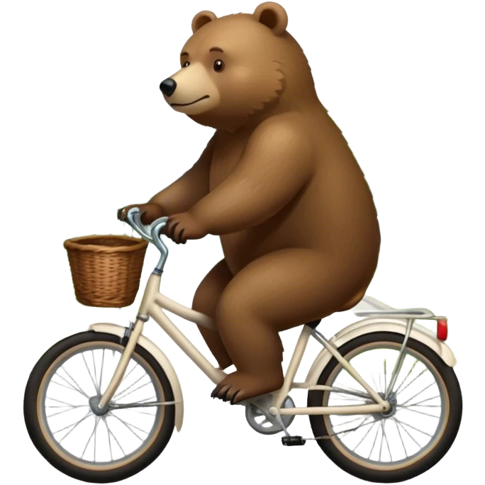 A bear riding a bike  emoji