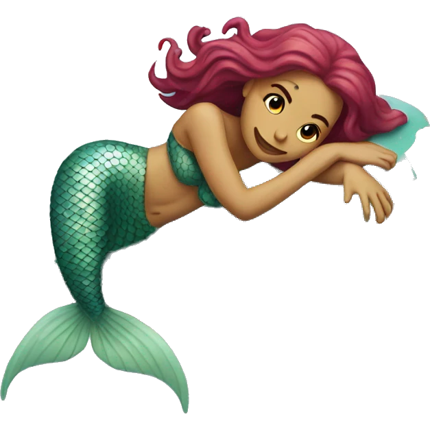 Mermaid lying down emoji