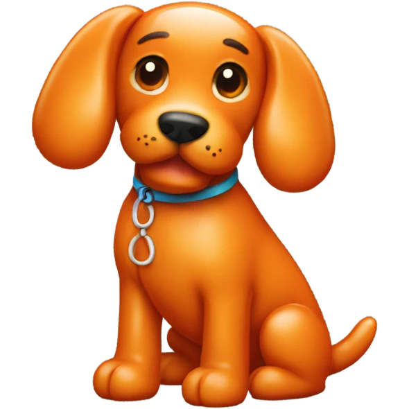 Orange balloon dog emoji
