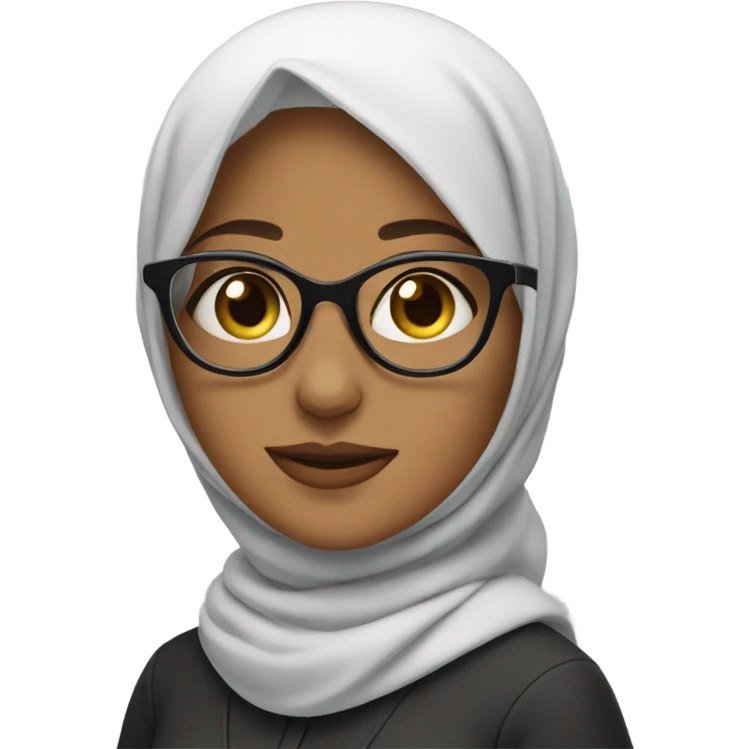 Hijabi girl with glasses emoji
