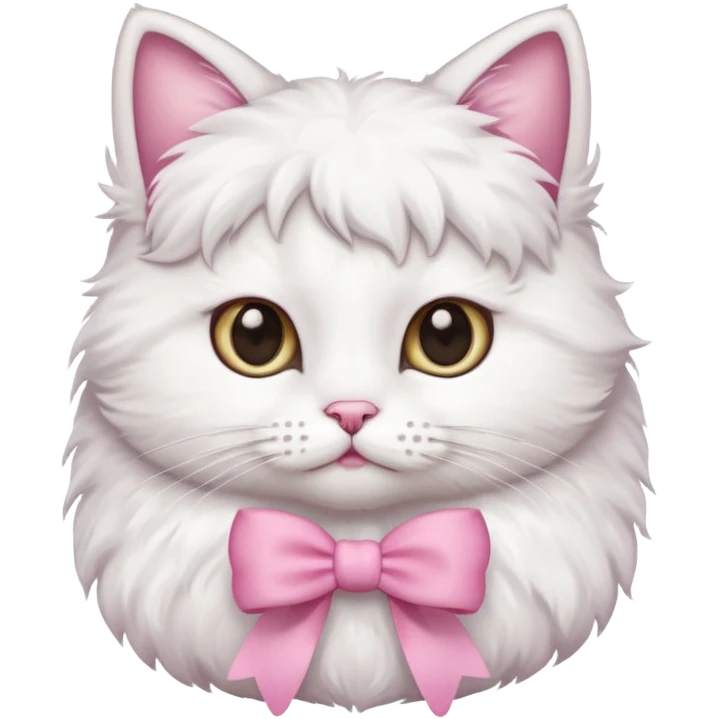 Gatinho com laço rosa emoji