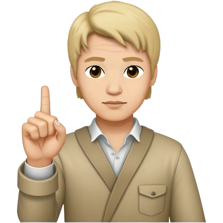 Han with middle finger and ring finger pointing forward  emoji