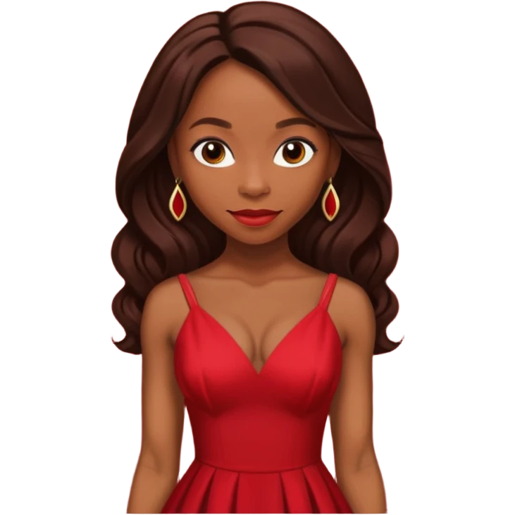 Anika Noni Rose with long dark brown hair emoji