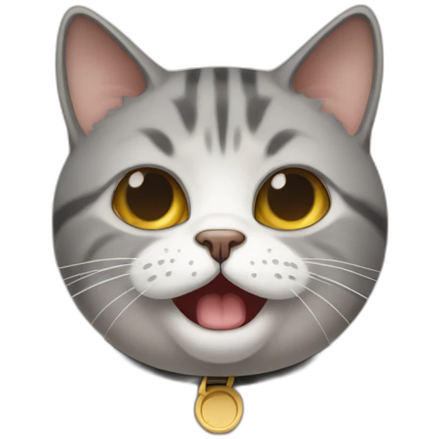 Sneezing crazy British short hair cat emoji