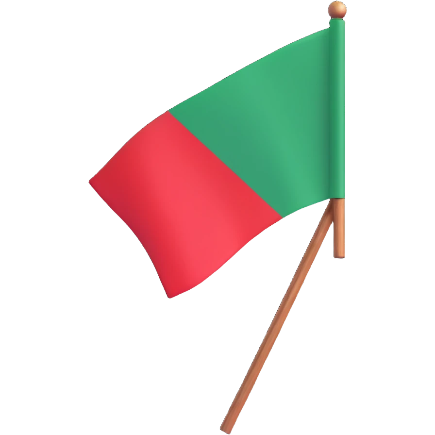 red flag on a wooden stick emoji