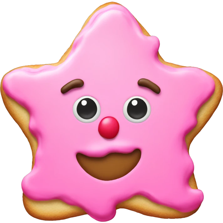 Christmas cookie with pink frosting  emoji