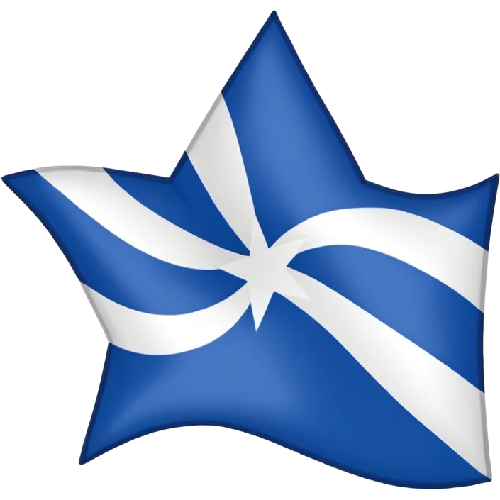 Create emoji bandeira do Pará Red background, wide white diagonal stripe top-left to bottom-right, blue five-pointed star centered on the stripe. Clean and symmetrical. emoji