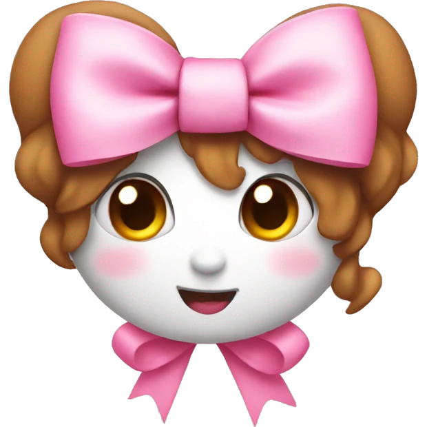 cute pink bow emoji