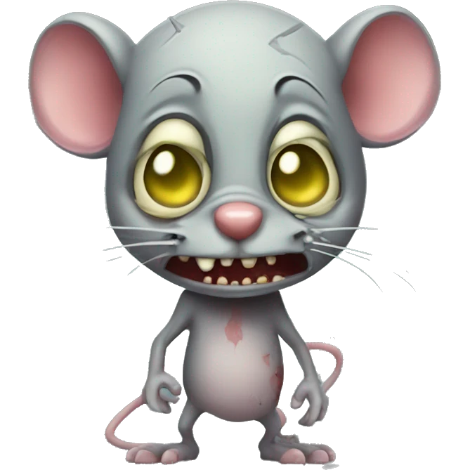 Zombie mouse emoji