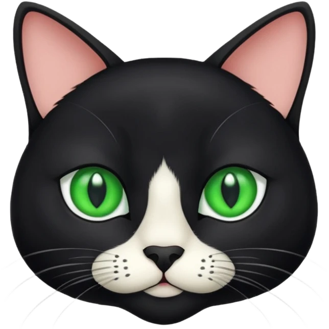 Black cat white nose emoji