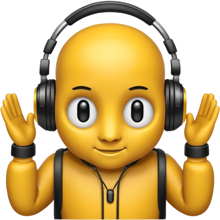 DJ bee with headphones emoji