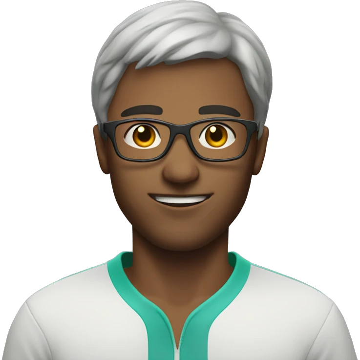 Guy with glasses playing tennis emoji