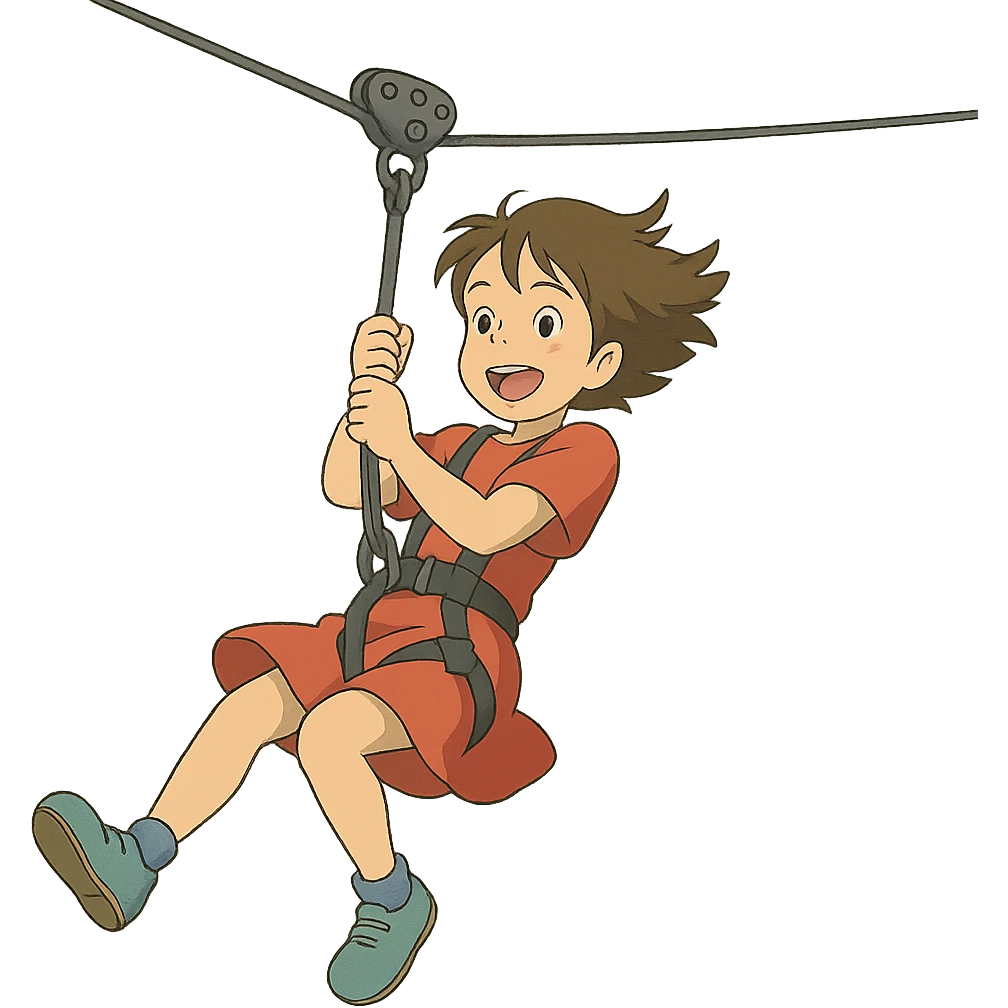 ghibli style zip line emoji