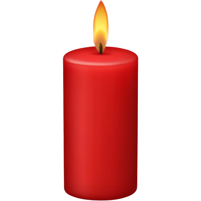 Decorative Wax Candle red emoji