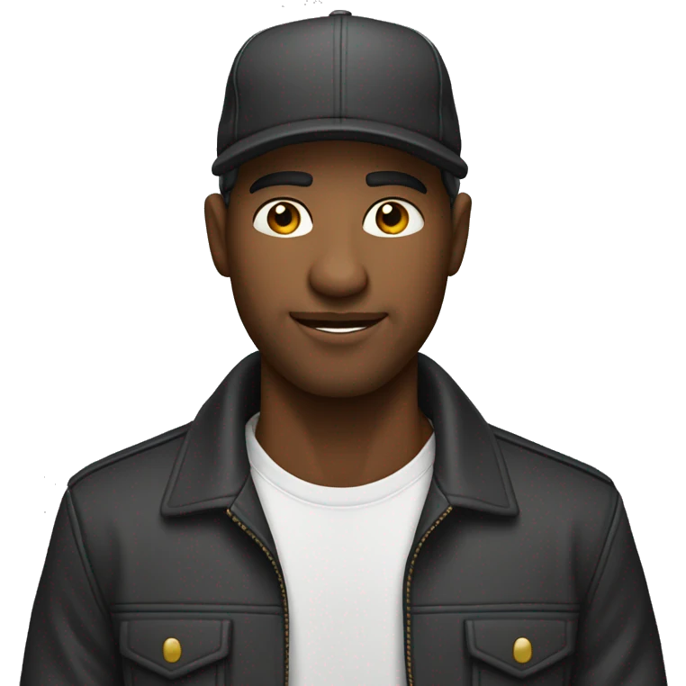 Hombre mulato con gorra  emoji
