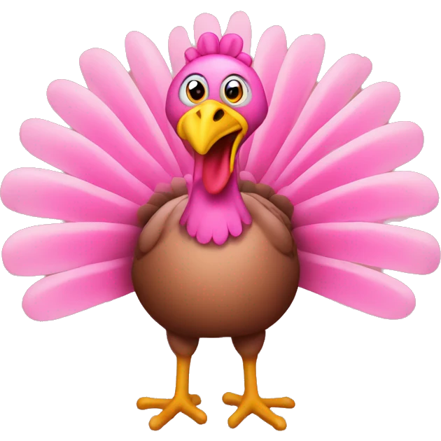 Pink turkey emoji