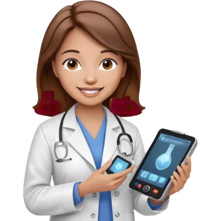 Can you make an emoji of a light skin brown hair ultrasound technician emoji