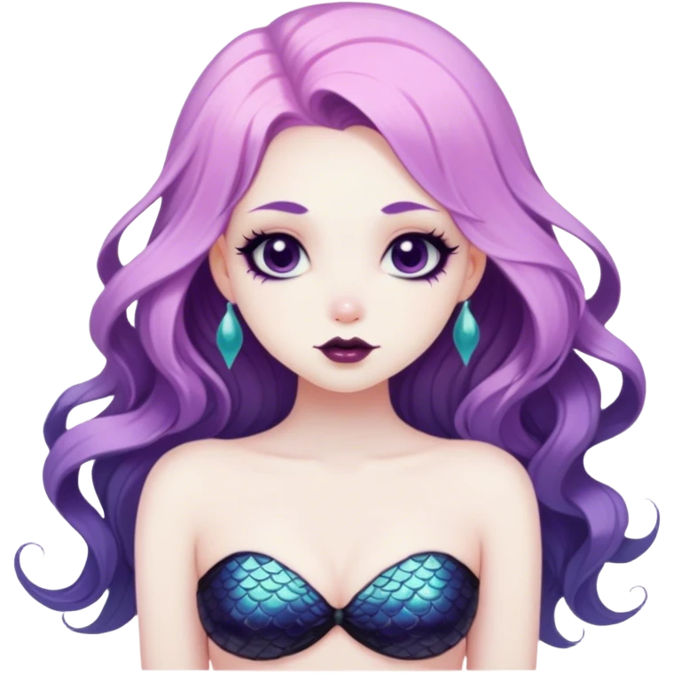 goth mermaid hime girl emoji