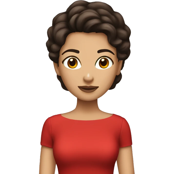 Red dress brunette  emoji
