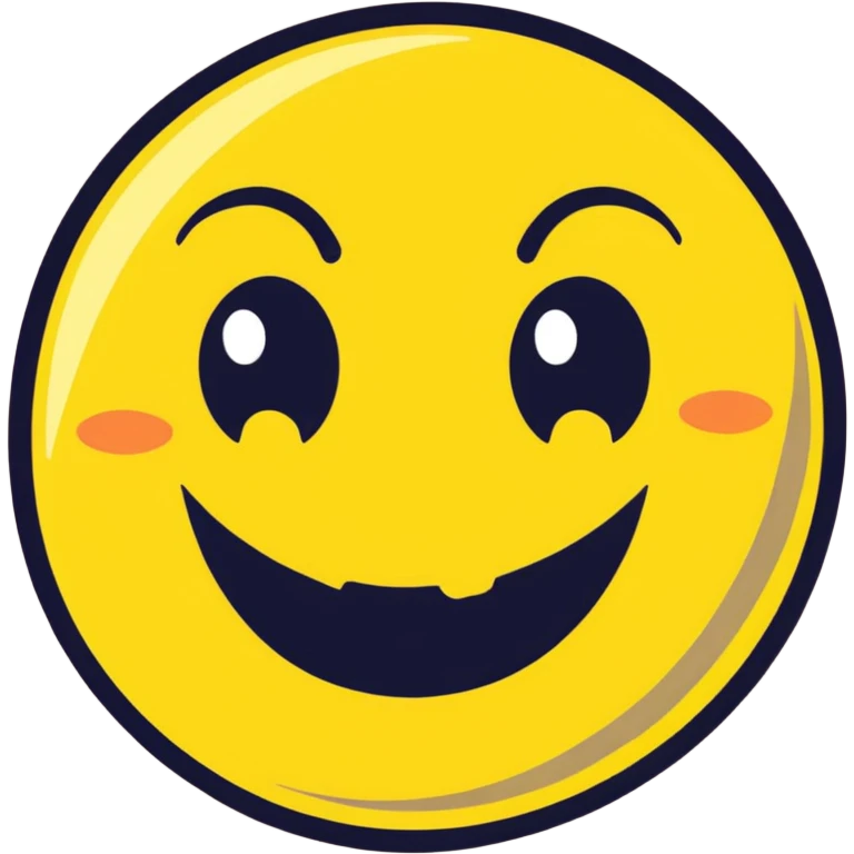 Creepy smile yellow face emoji  emoji