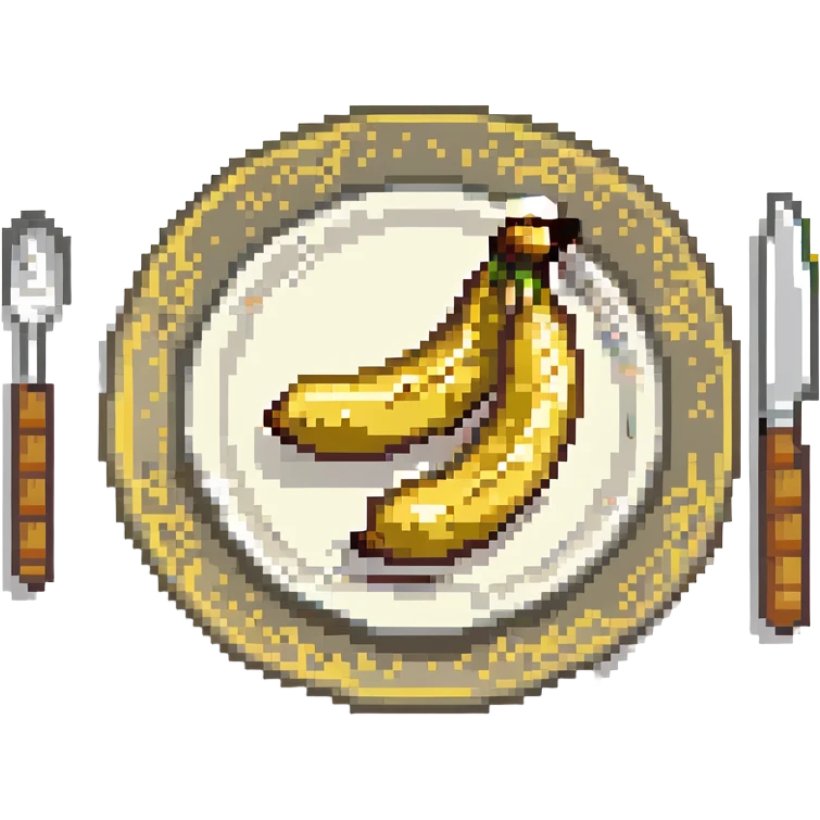 a banana and a drumstick on a plate emoji