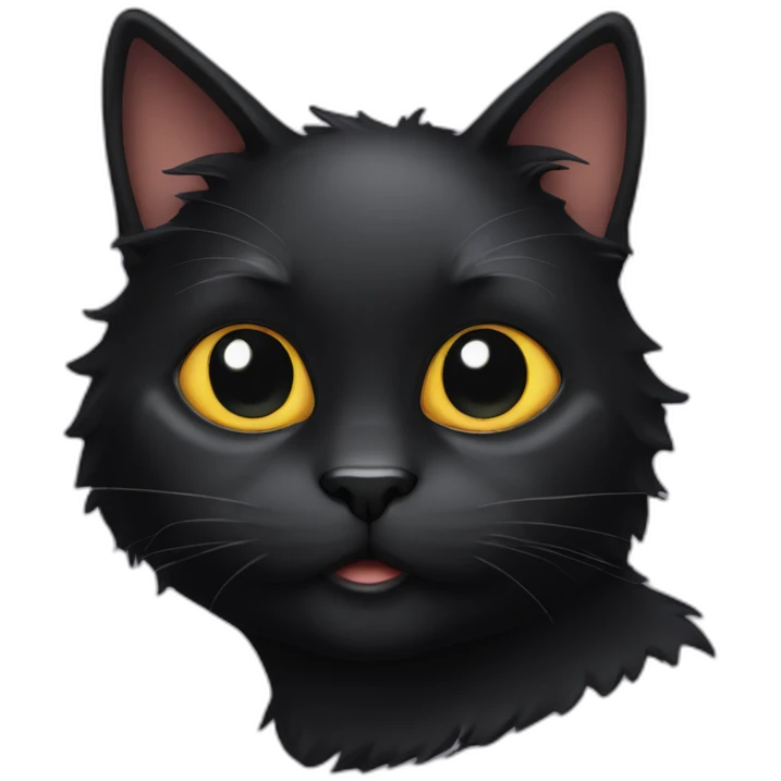 black cat halloween emoji