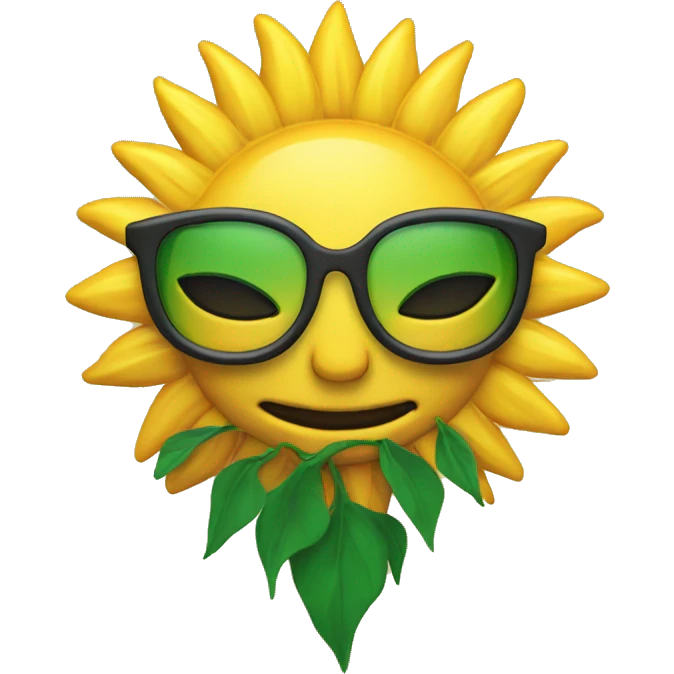 Sun with sask emoji