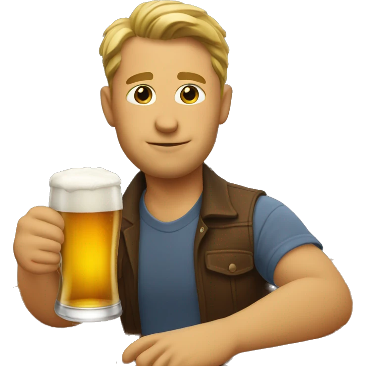 Jimmy drinking beer  emoji