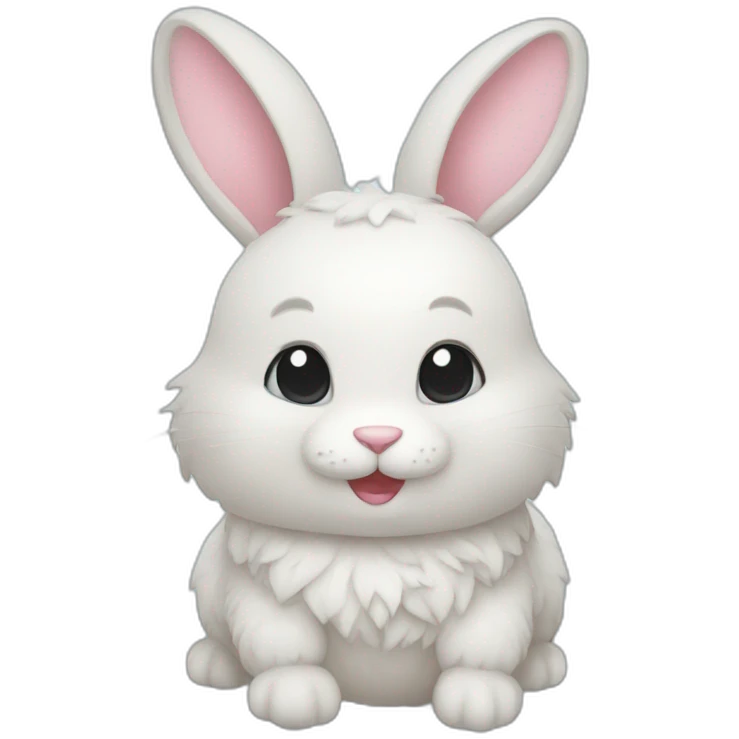 cute rabbit winter emoji
