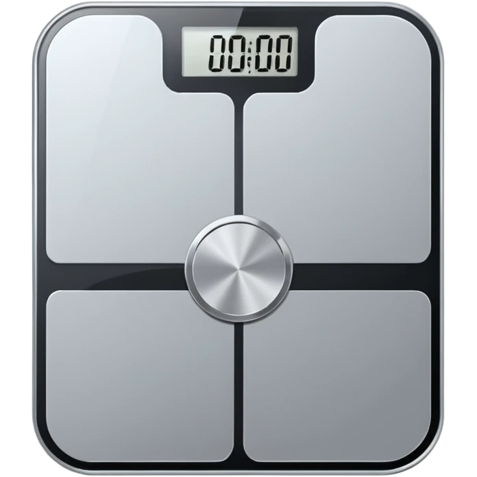 Digital weight scale with 0:00 on it emoji